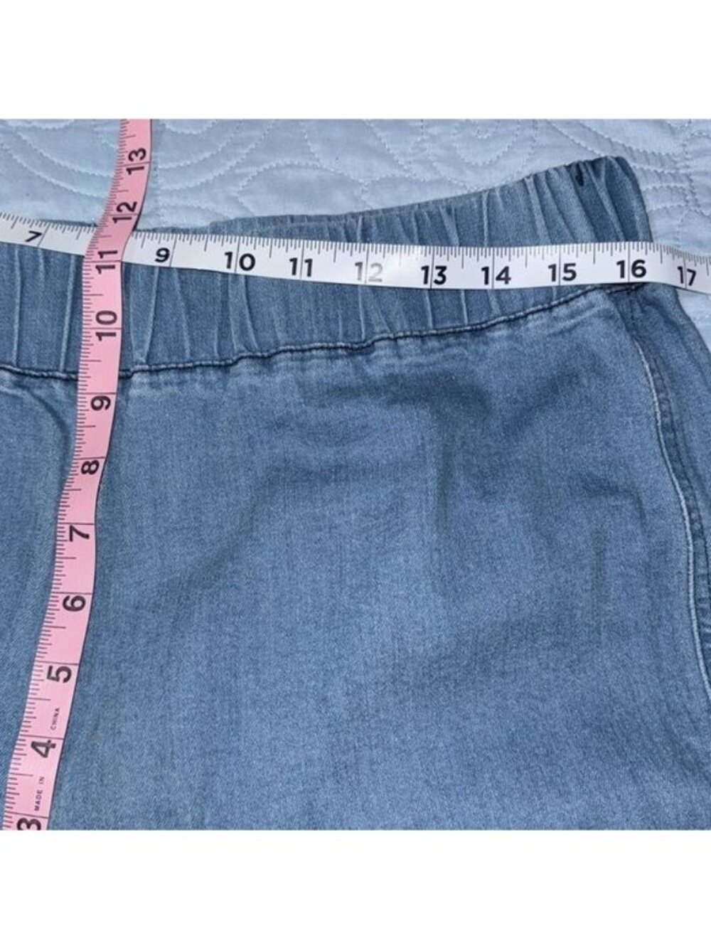 Womens XL Denim Bell-Bottom Jeans With Frayed Hem - Picture 13 of 13